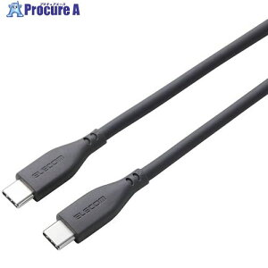 ELECOM USB Type-C�P�[�u�� �V���R�� USB PD�Ή� �ő�100W 2.0m �X�g�[�� �O���[ MS-CC5PSS20GY 1�{ ����713-6312