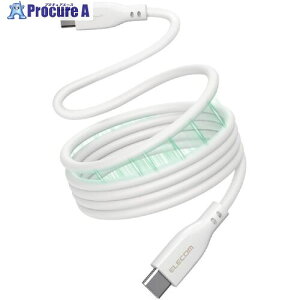 ELECOM USB Type-C�P�[�u�� �܂Ƃ܂�}�O�l�b�g �V���R�� �ő�60W 1.0m �z���C�g MPA-CCTMGS10WH 1�{ ����713-6330
