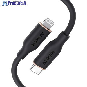 Anker PowerLine III Flow USB-C �� ���C�g�j���O �P�[�u�� 0.9m �~�b�h�i�C�g�u���b�N A8662N12 1�{ ��635-6481