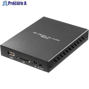 SANWA ���f�B�A�v���[���[ 4K�Ή� �f�W�^���T�C�l�[�W �����Đ� �^�C�}�[�@�\�t�� HDMI RCA SD�J�[�h USB������ �I�[�g�v���C ���� �摜 MED-PL4K105 1�� ����715-7277 ���l��l����s��