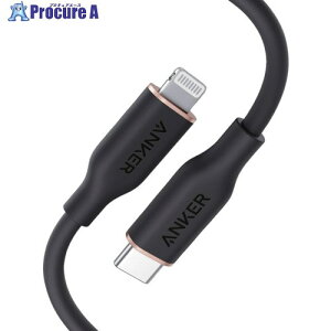 Anker PowerLine III Flow USB-C �� ���C�g�j���O �P�[�u�� 0.9m �~�b�h�i�C�g�u���b�N A8662N12 1�{ ��635-6481
