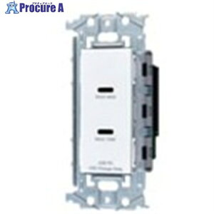 Panasonic �A�h�o���X�V���[�Y �����[�d�pUSB�R���Z���g 2�|�[�g 60W USB-C �����g�t �Z���~�b�N�z���C�g WTL1488W 1�� ����735-8339 �y�����s�x���ρz