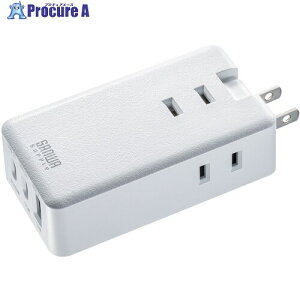 SANWA �d���^�b�v ���o�C���^�b�v AC×3�� Type-C×2 A×1 USB PD33W �z���C�g TAP-MC2A1AC3W 1�{ ����735-1059 ���l��l����s��