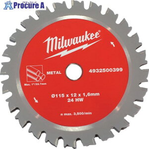 milwaukee 12mm - 34mm�|�ǃJ�b�^�[�p�����n(115mm x 12mm x 24T) 4932500399 1�� ��707-9000