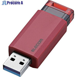 ELECOM USB3.1(Gen1)�Ή� �m�b�N��USB������ 64GB ���b�h MF-PKU3064GRD 1�� ��123-3237