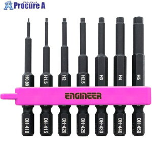 ENGINEER �h���C�o�[�r�b�g �w�b�N�X�~�h���Z�b�g PINK��BLACK 7�{�g �Z�p���Ε�0.89-5mm DH-401P 1S ����723-8307 �y�����s�x���ρz