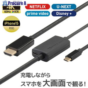 RATOC USB Type-C to HDMI �ϊ��P�[�u��(PD�Ή��E1m) RS-UCHD4K60-1M 1�� ��609-7519