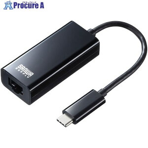 SANWA USB3.2 TypeC-LAN�ϊ��A�_�v�^(�u���b�N) USB-CVLAN2BKN 1�� ��572-5857