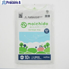 サニパック ゴミ袋 MOICHIDO LLDPE 45L 白半透明 10枚 0.030mm CML41 60冊 ■▼731-0023 【送料都度見積】