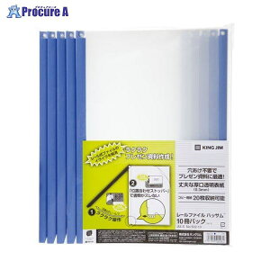 KING JIM レールファイル ハッサム 青(10冊入) 502-10アオ ▼7418 (株)キングジム●a559