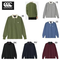 カンタベリー ラガーシャツ 長袖 襟付 メンズ canterbury ソリッド カラー ラグビージャージ ラグビー 無…