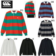 カンタベリー ラガーシャツ 長袖 襟付 メンズ canterbury ロングスリーブ イングランド タイプ ラグビー…