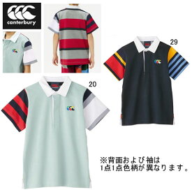 カンタベリー キッズ 半袖 ラガーシャツ CANTERBURY ショートスリーブ ライトアグリー ジャージ ラグビー スポーツ カジュアル ウェア 子供服 セール RAJ34358