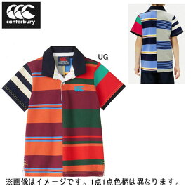 カンタベリー キッズ 半袖 ラガーシャツ CANTERBURY ショートスリーブ アグリー ジャージ ラグビー スポーツ カジュアル ウェア 子供服 セール RAJ34370