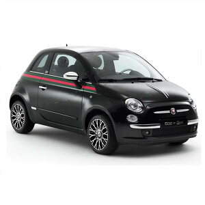 �X�e�b�J�[ �f�J�[�� �t�B�A�b�g FIAT 500 �T�C�h ���A ���b�h �O���[�� �X�g���C�v �O�b�`�J���[ �� ��