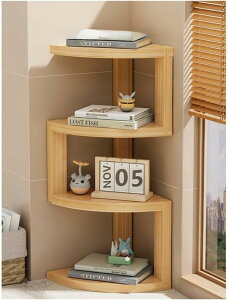 コーナー 棚 コーナーシェルフ コーナーラック パイン 自然木製 2段-3段 多目的 コーナーシェルフ 角が丸い 棚 軽量 ウッド棚 組立 スリム 収納棚 ガーデニング キッチン プラントスタンド 多
