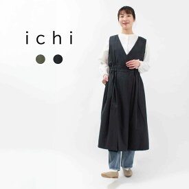 【最大2,000円OFFクーポン】【SALE 10％OFF】ichi イチ バックサテンジャンパースカート 231041 ナチュラル ファッション お出掛け デイリー コーデ 服 30代 40代 50代 大人 カジュアル シンプル トラッド ベーシック