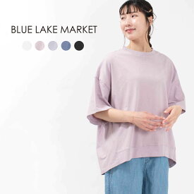 BLUE LAKE MARKET ブルーレイクマーケット アメリカンドライ天竺 バックタックプルオーバー B-481003 Tシャツ デイリー 30代 40代 50代 大人 カジュアル シンプル