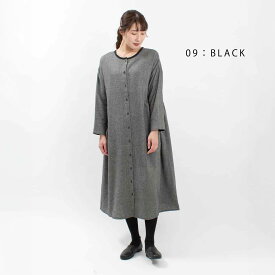 【最大2,000円OFFクーポン】【SALE 50％OFF】 blue willow ブルーウィロー コットンヘリンボーン起毛パイピングワンピース 09BWS15973 秋 冬 レデース ナチュラル ファッション お出掛け コーデ 服 30代 40代 50代 大人 おしゃれ カジュアル シンプル トラッド