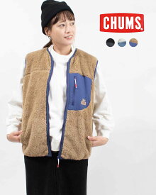 【ポイント5倍】CHUMS チャムス ボンディングフリースノーカラーベスト(アウター／フリース) CH04-1475 ユニセックス アウトドア ファッション 大人 おしゃれ カジュアル シンプル ベーシック