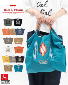【正規品】 Ball&chain Lサイズ ボールアンドチェーン 【ラッピング無料】エコバッグ トートバッグ ショッピングバッグ 軽いバッグ 人気　軽量 ホワイトデー 母の日 クリスマス 誕生日 敬老の日 プレゼント ギフト