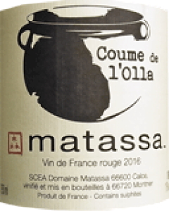 [2016] Coume de l'Olla Rouge (GN GG MC)�N�[���E�h�E�����E���[�W���y Domaine Matassa �h���[�k �}�T�b�^ �z