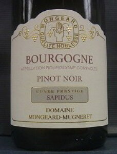[2022] Bourgogne Pinot Noir Cuvee Prestige Sapidus���S�[�j���@�s�m�@�m���[���@�@�L�����F�@�v���X�e�B�[�W���@�T�s�h���X�yMONGEARD-MUGNERET �����W���[���E�~���j�����z
