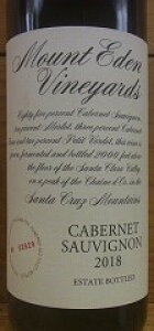 [2018] Cabernet Sauvignon Estate Santa Cruz Mountains�J�x���l�E�\�[���B�j���� �G�X�e�[�g �T���^�E�N���[�Y�E�}�E���e���Y�y Mount Eden Vineyards�}�E���g �G�f�� ���B�����[�Y�z