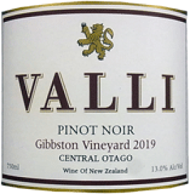[2019] Gibbston Pinot Noirギブストン ピノ・ノワール【 VALLI Vinyards ヴァリ・ヴィンヤード 】