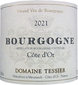 [2021] Bourgogne Cote d’Or Blancブルゴーニュ コート・ドール・ブラン【 Tessier テシエ 】