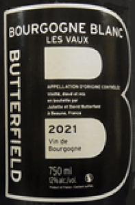 [2021] Bourgogne Blanc Les Vaux�u���S�[�j���E�u���� ���E���H�[�y BUTTERFIELD �o�^�[�E�t�B�[���h �z