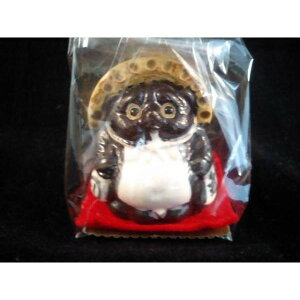 信楽焼 ミニ たぬき オス 日本製 かわいい 男の子 インテリア 雑貨 置き物 どうぶつ アニマル 粗品 タヌキ 狸 雄 スカーレット 手土産 お土産 贈答品 プレゼント 珍品 滋賀県 名産品 近江 縁起