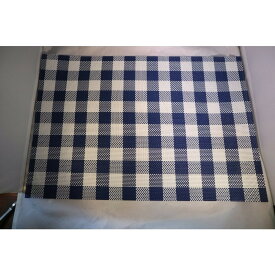 テーブルマット チェックブルー 43×30 ランチョンマット 青色 白青 シンプル チェック柄 家庭用 業務用 ディナーマット 飲食店 カフェ ポイント消化