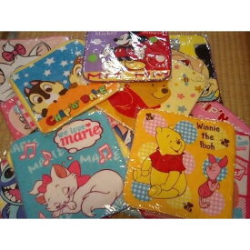 ディズニー プチタオル1枚 ハンカチ ミッキーチップとデール プーさん カラフル ステッチ マリー メール便可 在庫処分特価　ポイント消化