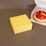 【タルト箱・手さげなし】 PCカラー65 クリーム 4号 5枚入 ケーキボックス ケーキ箱 ガトーケース ラッピ…