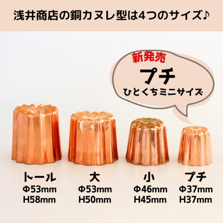 楽天市場】＼10%OFFクーポン／【～12/8(日) 23:59】 銅 カヌレ型 プチ  