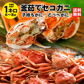 食品ランキング第1位獲得実績　レビュー500件以上　釜茹でセコガニ1kg前後（6〜8杯・指折れ含む） 送料無料 兵庫県 城崎温泉 カニ かに せこがに 香箱ガニ セイコガニ 訳あり ズワイガニ かにみそ 松葉ガニ 越前ガニ せいこ蟹 セコガニ コッペガニ 津居山 柴山