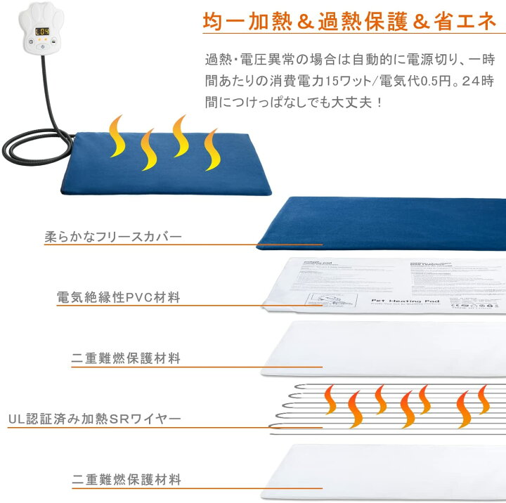 楽天市場 ペット用ホットカーペット ペット用ヒーター 4段タイマー機能 6段階温度調節 電気ヒーター 犬 猫 暖房器具 ペット加熱パッド 防寒用具 寒さ対策 小動物対応 過熱保護 ポカポカ 40 30cm 1年間保証付き ギフト 最新型 アーサイト楽天市場店 楽天市場 ペット用ホットカーペット ペット用ヒーター 4段タイマー機能 6段階温度調節 電気ヒーター 犬 猫 暖房器具 ペット加熱パッド 防寒用具 寒さ対策 小動物対応 過熱保護 ポカポカ 40 30cm 1年間保証付き ギフト 最新型 アーサイト楽天市場店