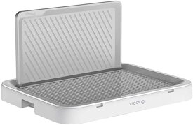 犬トイレ 犬用トイレトレー しつけ用 犬トレーニングトレー ドッグトレー 壁付き犬トイレ おしっこ飛散防止 シーツ破れ防止 メッシュ付き いたずら防止 お手入れ簡単 丸洗い可能 お掃除ラク ペットトイレ (ホワイト,XL)