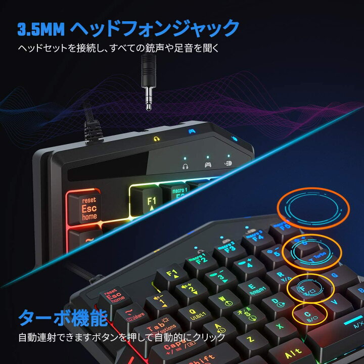 楽天市場】ゲーミングキーボードとゲーミングマウスセット アダプタ 