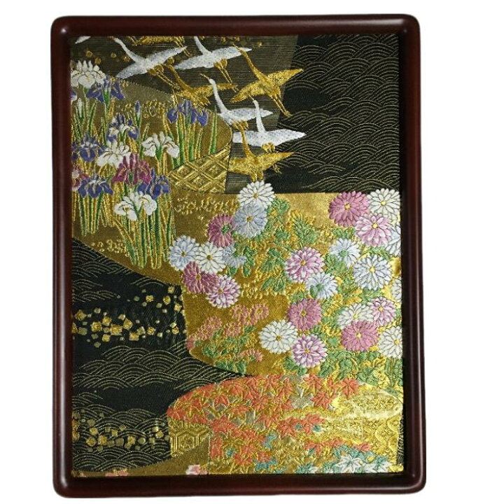 楽天市場】着物タペストリー 30cmx40cm 和風 鶴と草花 インテリア 