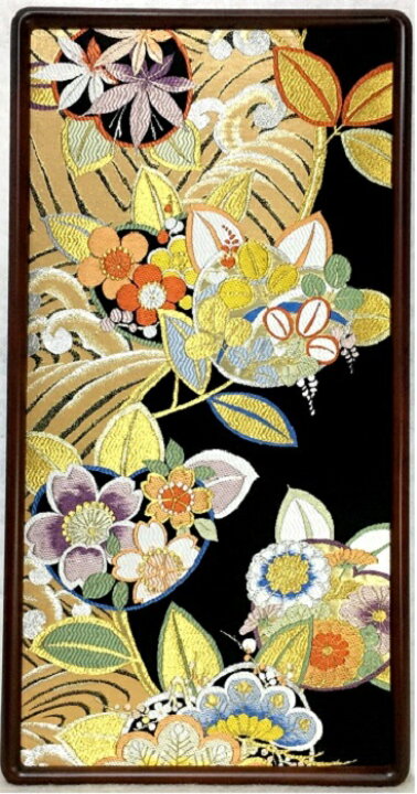 楽天市場】着物タペストリー 30cmx60cm 和風 桜 四季の花 インテリア 