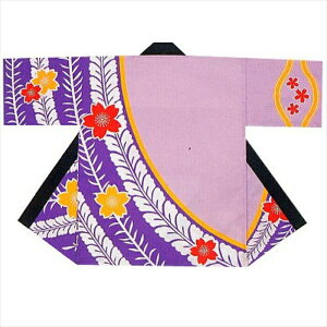 法被 半纏 紫 藤 桜 はっぴ ハッピ 祭 メンズ レディース (s活9508) よさこい まつり 祭り 大人 袢纏 1点までメール便可