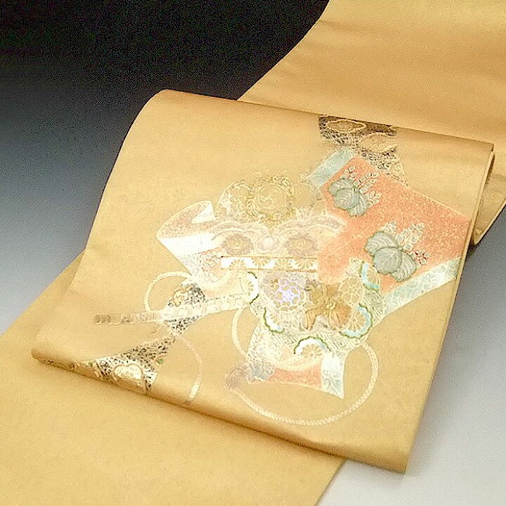 楽天市場】正絹 西陣 袋帯 浅山織物 ゴールド 未仕立て 黒留袖 色留袖 