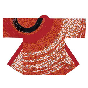 法被 半纏 赤 桜 渦 桜吹雪 はっぴ ハッピ 祭 (o杉7491) よさこい 衣装 祭り まつり 大人 袢纏 取寄せ商品 1点までメール便可