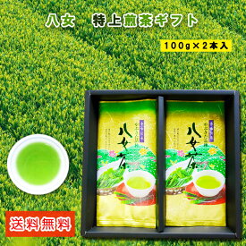 特上煎茶 ギフト 最 100g2本箱入り 贈答用 煎茶 福岡 八女 特上煎茶 緑茶 急須 茶葉 リーフ 贈り物 お歳暮 御中元 父の日 母の日 敬老の日