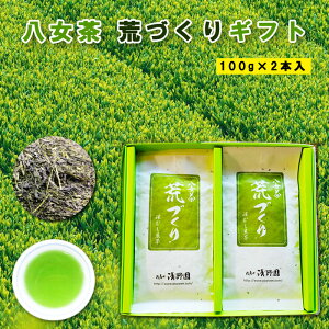 茶農家の味 八女茶 荒づくりギフト2本箱入 新茶 贈答用 煎茶 福岡 八女 九州産 特上煎茶 煎茶 緑茶 急須 茶葉 リーフ 急須 贈り物 ギフト お取り寄せ 八女 特産品 お歳暮 こだわり 御中元 父の