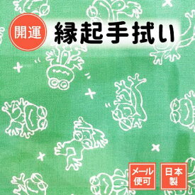 【スーパーSALEクーポン対象】手ぬぐい カエル 和柄 注染 日本製 名入れ対応 日常使い ギフト