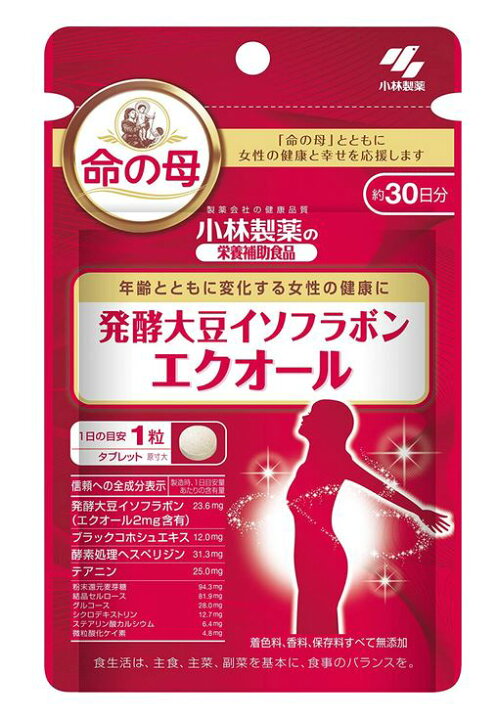楽天市場】小林製薬 命の母 発酵大豆イソフラボン エクオール 30粒(30  