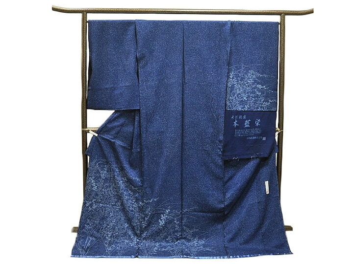 楽天市場】正絹 天然泥藍 本藍染 訪問着 [ 2101-3524 ] 未仕立て フル 